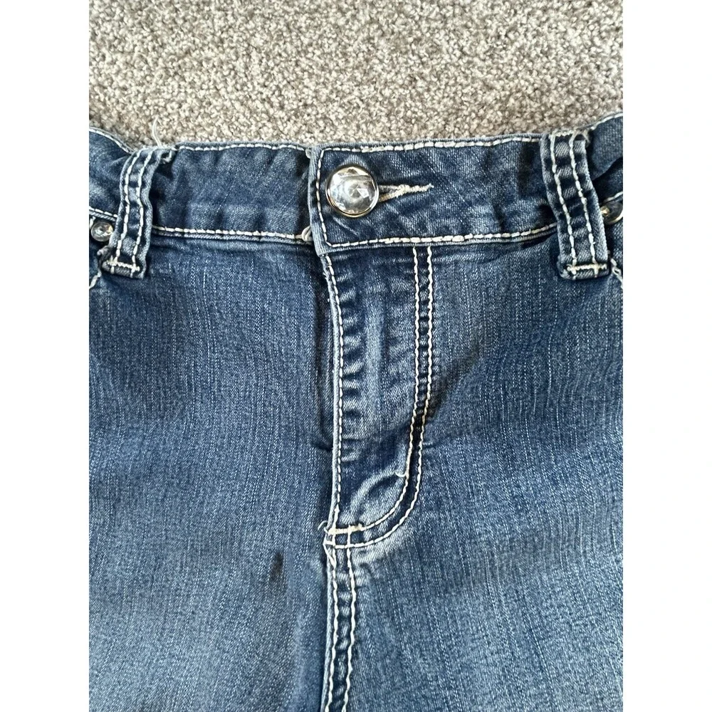 love indigo jeans Size 14 Crop BLING FLAP POCKET - Picture 3 of 12